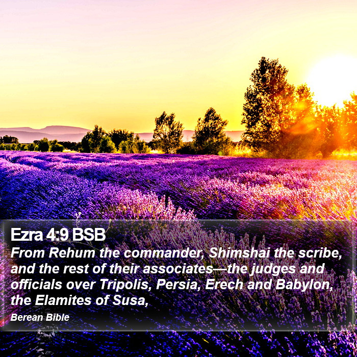 Ezra 4:9 BSB Bible Study