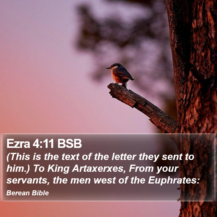 Ezra 4:11 BSB Bible Study