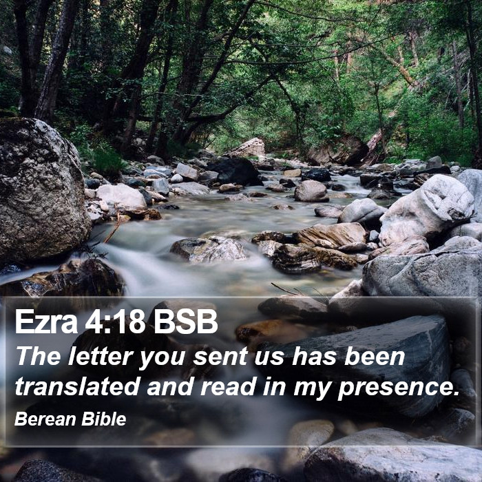 Ezra 4:18 BSB Bible Study