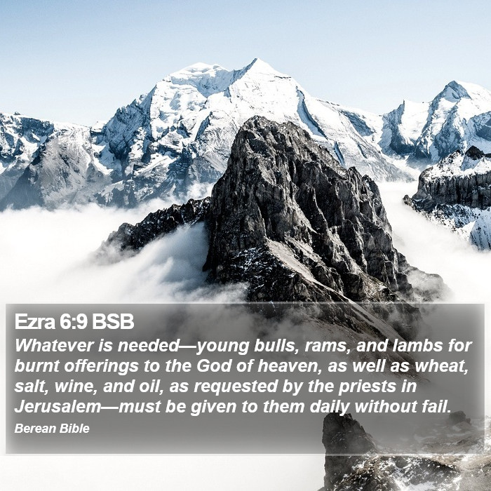 Ezra 6:9 BSB Bible Study