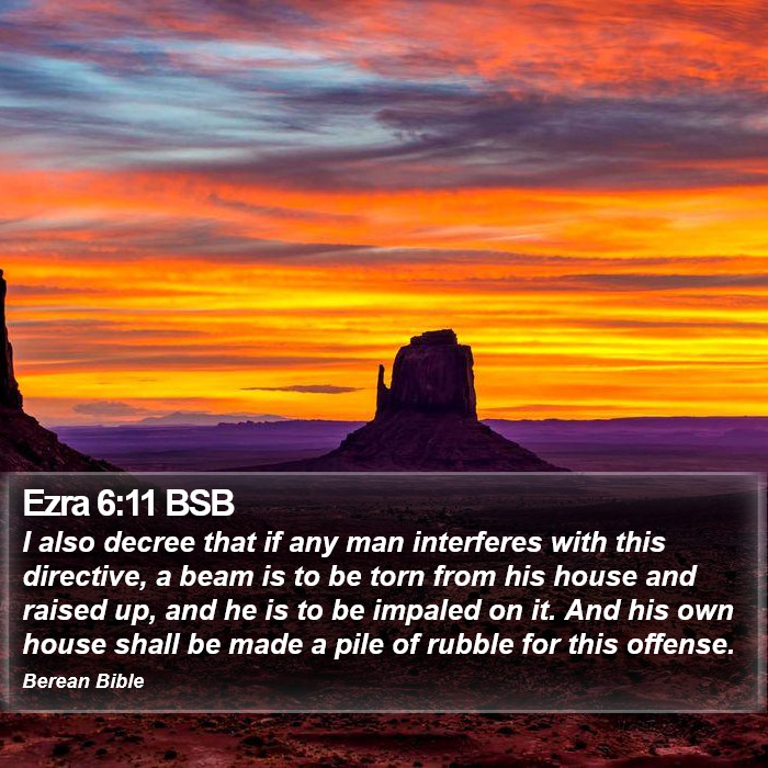 Ezra 6:11 BSB Bible Study