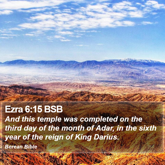 Ezra 6:15 BSB Bible Study