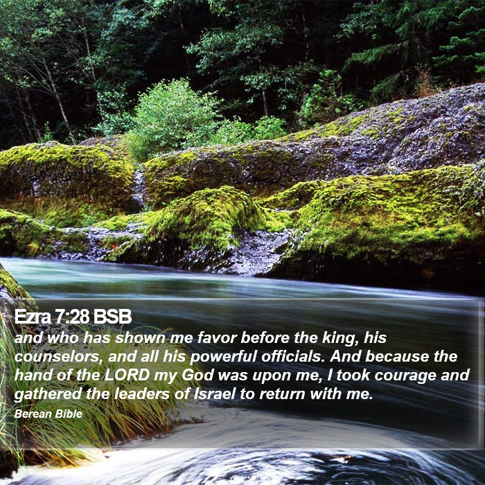 Ezra 7:28 BSB Bible Study