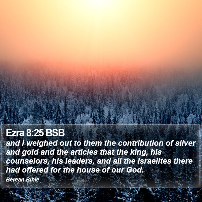 Ezra 8:25 BSB Bible Study