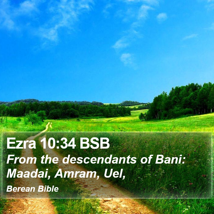 Ezra 10:34 BSB Bible Study