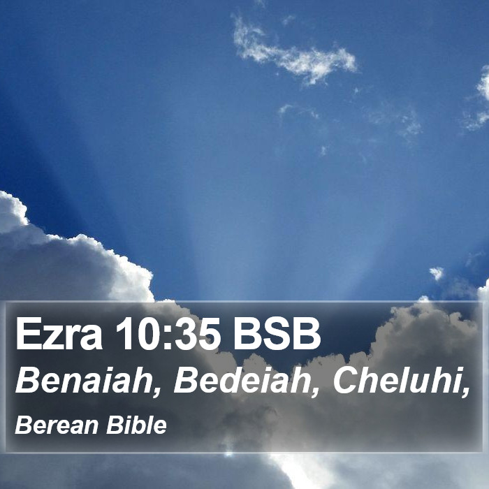 Ezra 10:35 BSB Bible Study