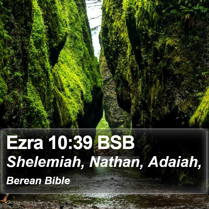 Ezra 10:39 BSB Bible Study