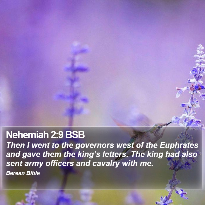 Nehemiah 2:9 BSB Bible Study