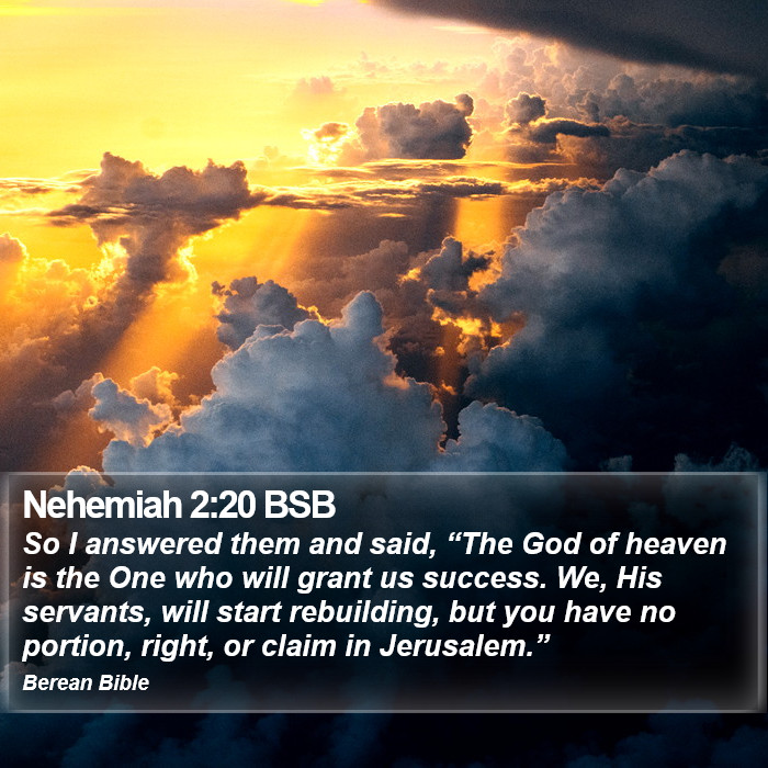 Nehemiah 2:20 BSB Bible Study