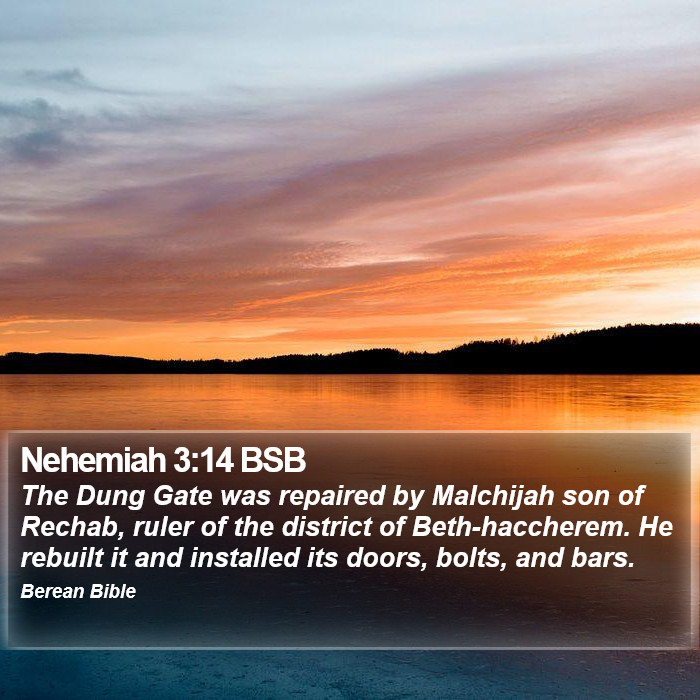 Nehemiah 3:14 BSB Bible Study