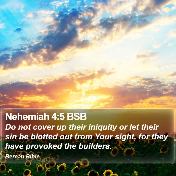 Nehemiah 4:5 BSB Bible Study