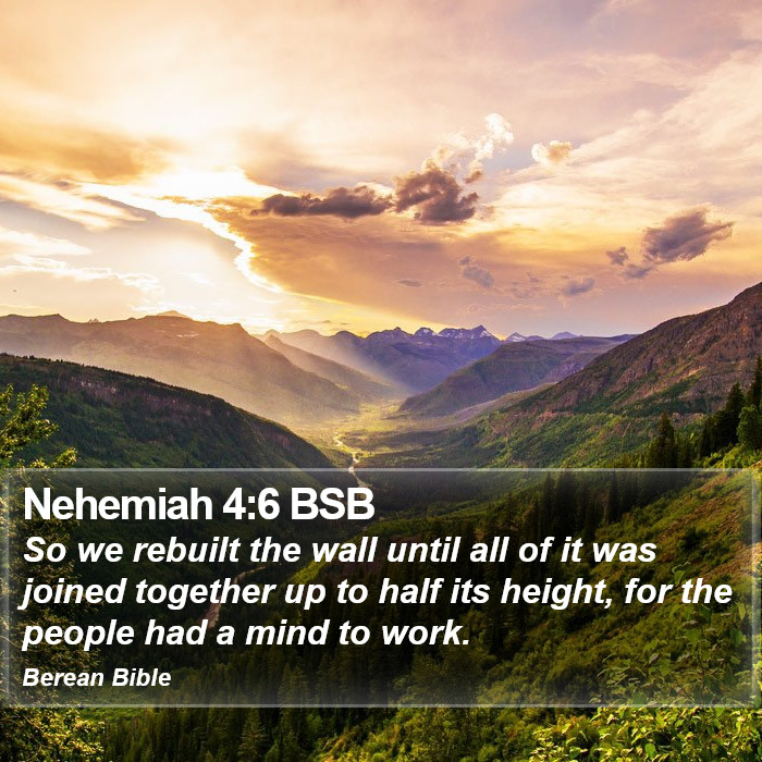 Nehemiah 4:6 BSB Bible Study