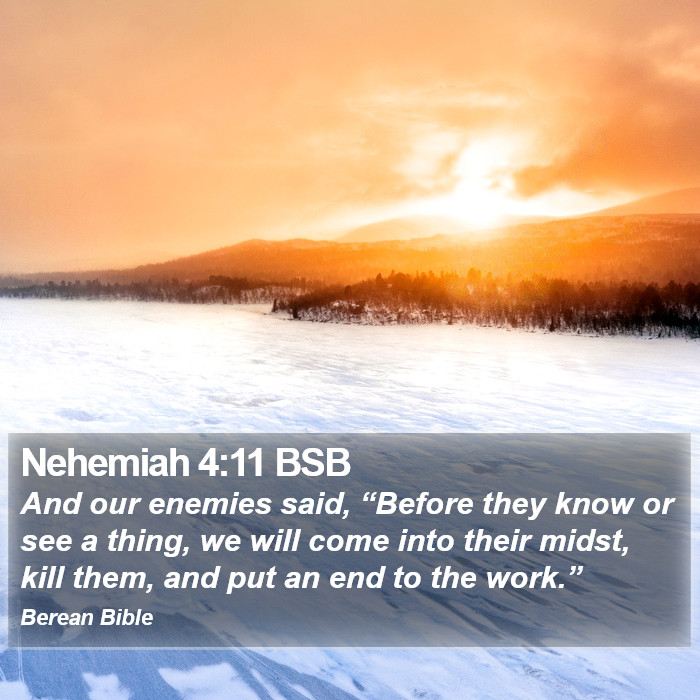 Nehemiah 4:11 BSB Bible Study