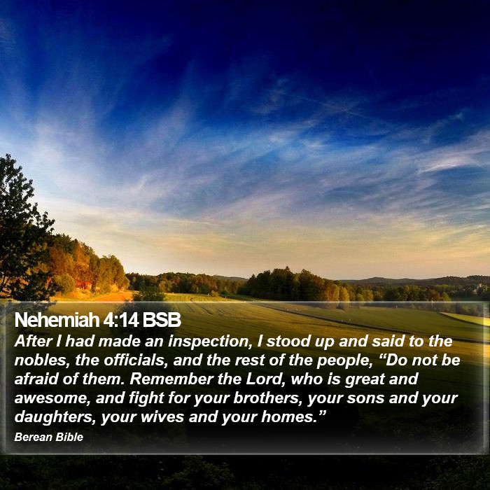 Nehemiah 4:14 BSB Bible Study