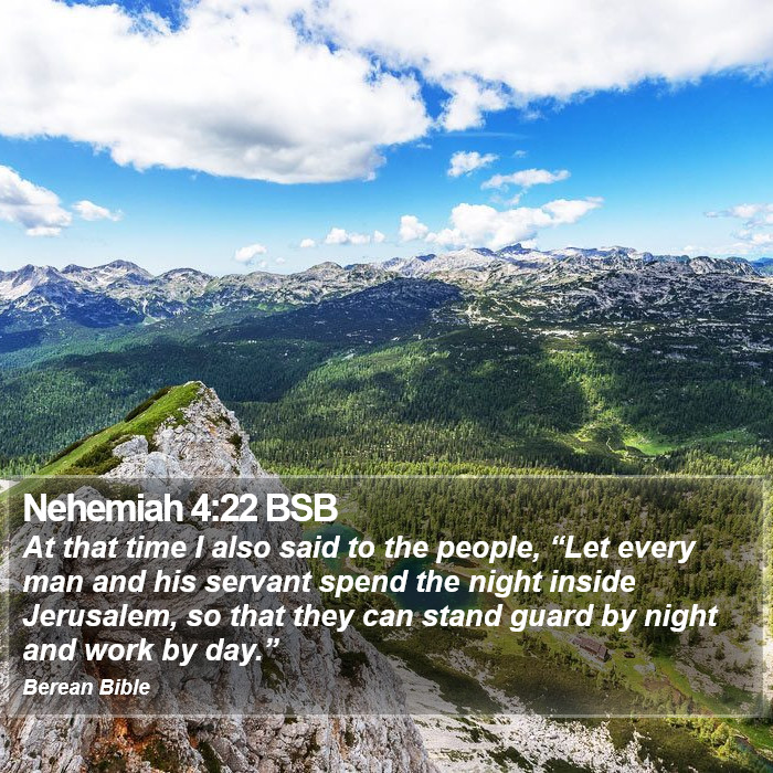 Nehemiah 4:22 BSB Bible Study