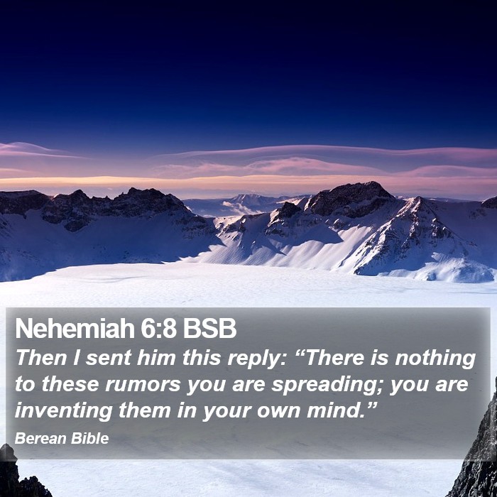 Nehemiah 6:8 BSB Bible Study