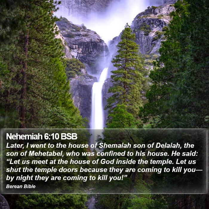 Nehemiah 6:10 BSB Bible Study