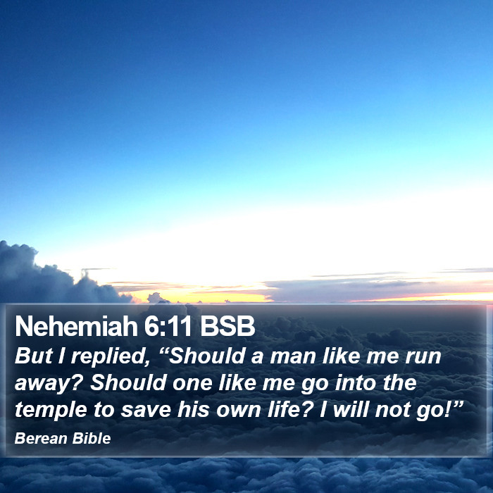 Nehemiah 6:11 BSB Bible Study