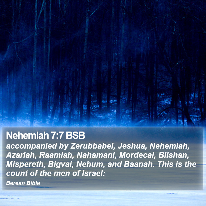 Nehemiah 7:7 BSB Bible Study