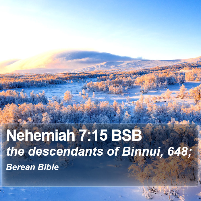 Nehemiah 7:15 BSB Bible Study