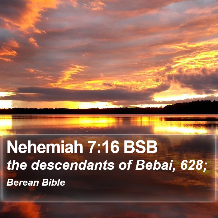 Nehemiah 7:16 BSB Bible Study