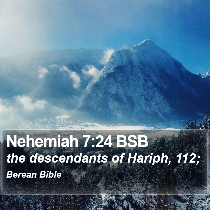 Nehemiah 7:24 BSB Bible Study