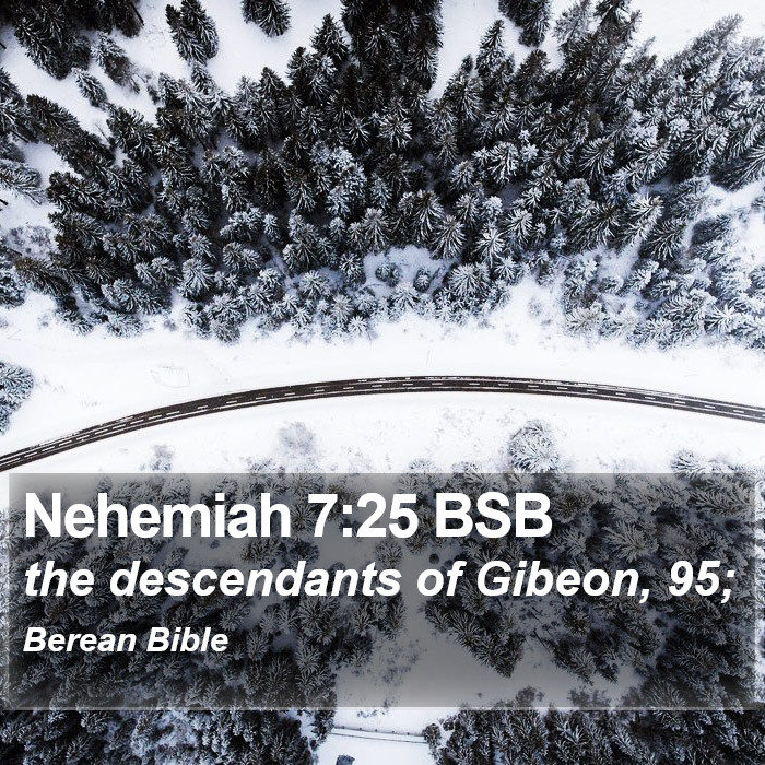 Nehemiah 7:25 BSB Bible Study