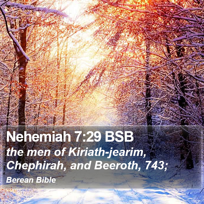 Nehemiah 7:29 BSB Bible Study