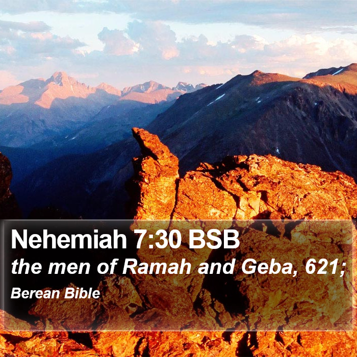 Nehemiah 7:30 BSB Bible Study