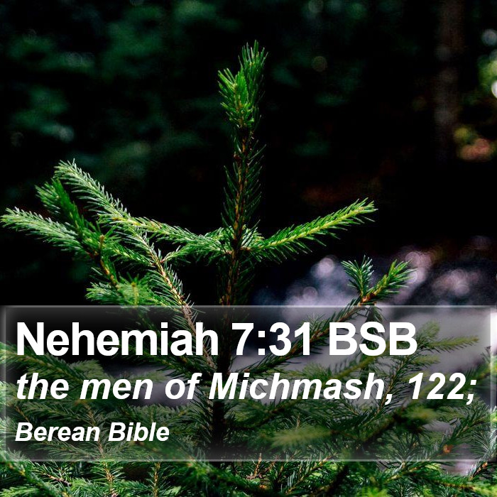 Nehemiah 7:31 BSB Bible Study