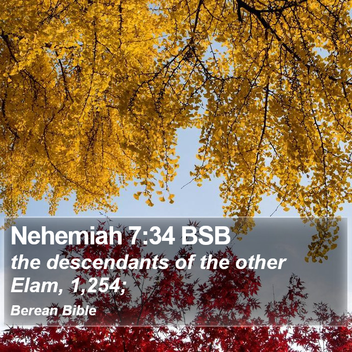 Nehemiah 7:34 BSB Bible Study