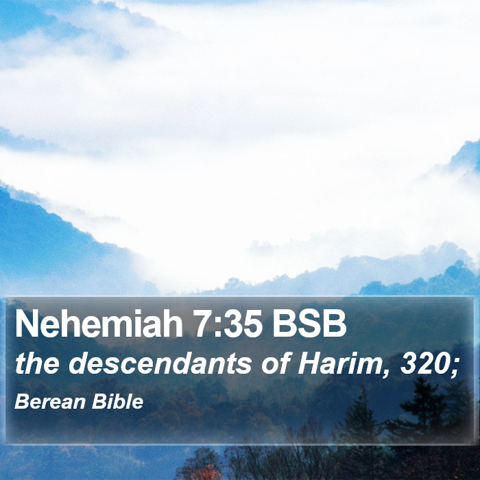 Nehemiah 7:35 BSB Bible Study