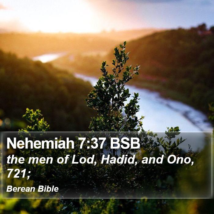 Nehemiah 7:37 BSB Bible Study