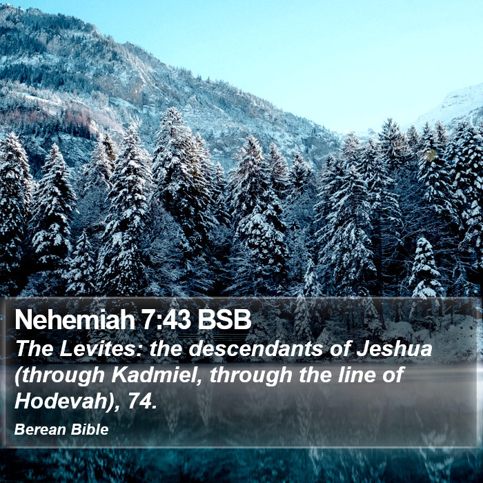 Nehemiah 7:43 BSB Bible Study