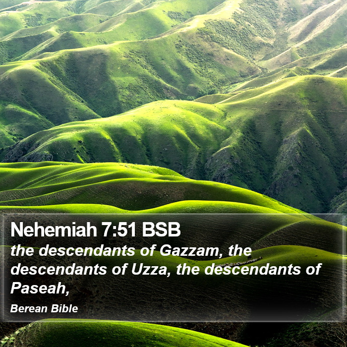 Nehemiah 7:51 BSB Bible Study