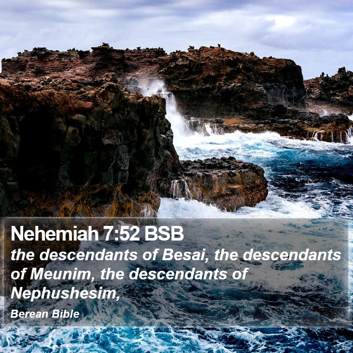 Nehemiah 7:52 BSB Bible Study