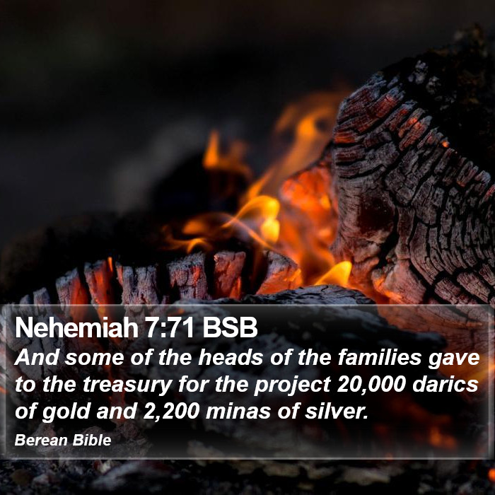 Nehemiah 7:71 BSB Bible Study