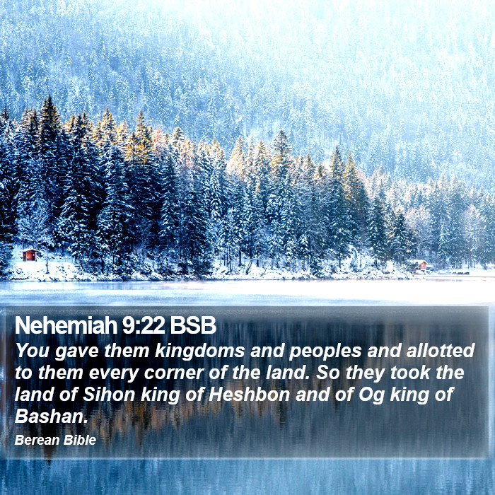 Nehemiah 9:22 BSB Bible Study