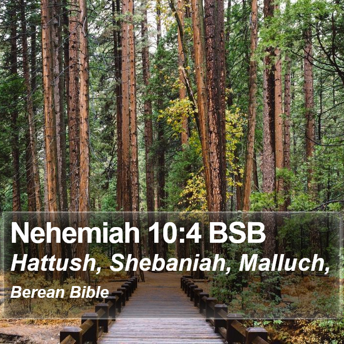 Nehemiah 10:4 BSB Bible Study