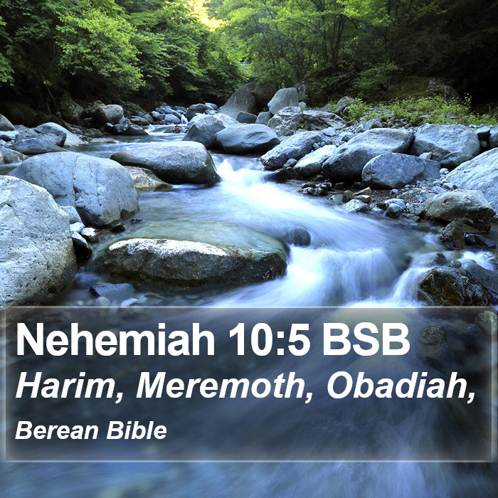 Nehemiah 10:5 BSB Bible Study