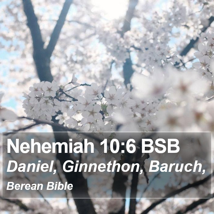 Nehemiah 10:6 BSB Bible Study