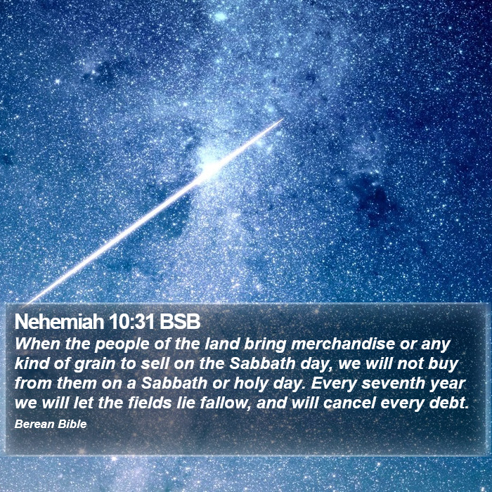 Nehemiah 10:31 BSB Bible Study