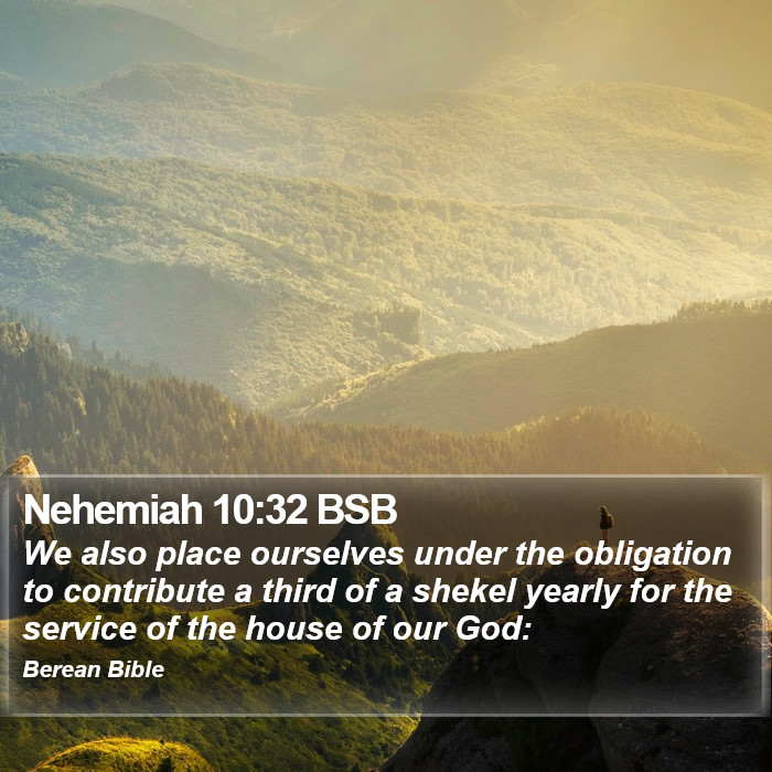 Nehemiah 10:32 BSB Bible Study