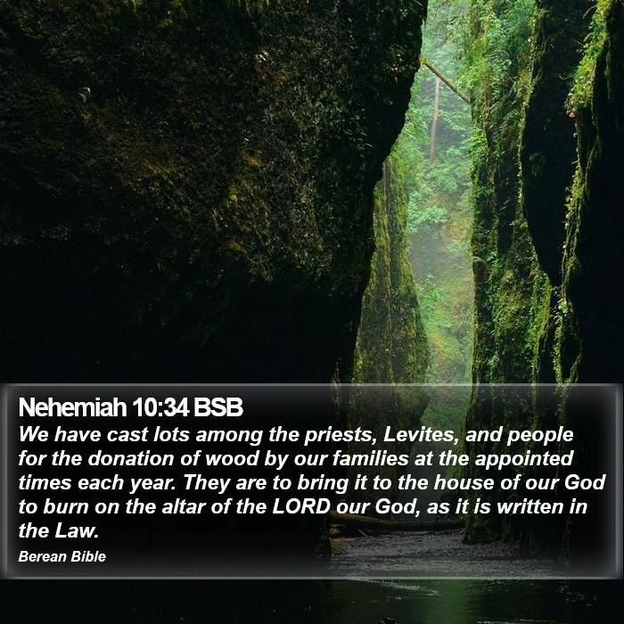 Nehemiah 10:34 BSB Bible Study