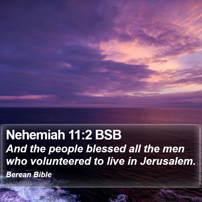 Nehemiah 11:2 BSB Bible Study