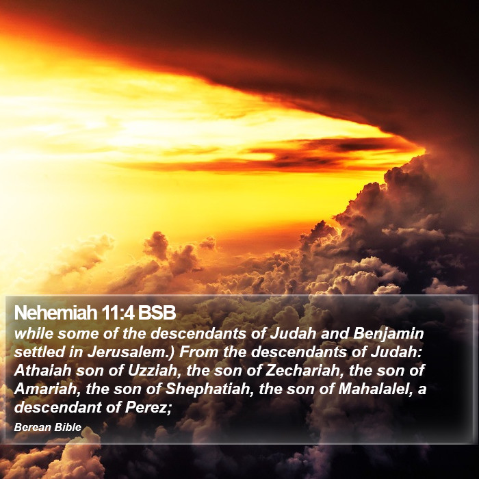 Nehemiah 11:4 BSB Bible Study