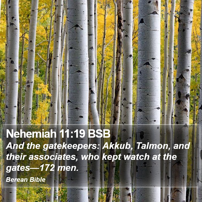 Nehemiah 11:19 BSB Bible Study