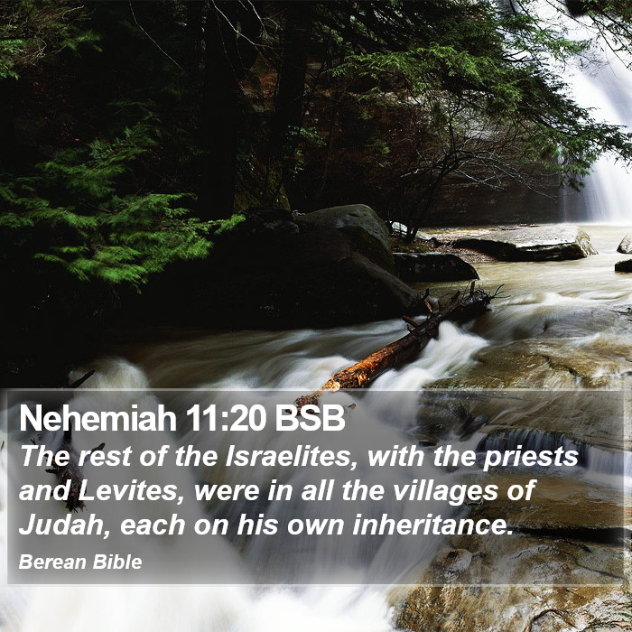 Nehemiah 11:20 BSB Bible Study