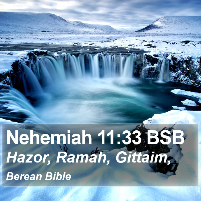 Nehemiah 11:33 BSB Bible Study