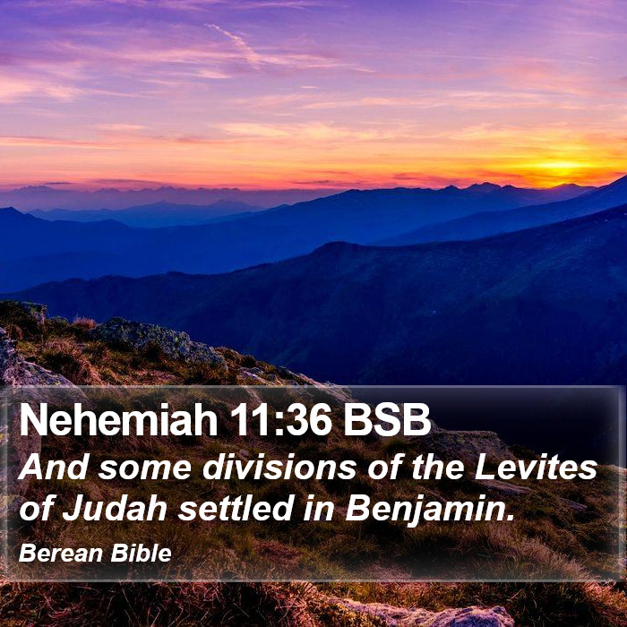 Nehemiah 11:36 BSB Bible Study